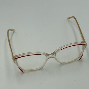 Vintage Ro-Don Collection Glasses Frames Italy ADUA 332 52/20 Red/White/Clear